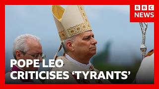 Pope criticises tyrants who spend billions on wars after Trump spat | BBC News