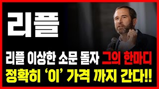 [리플 전망] 리플 이상한 소문 돌자 입 다물던 그가 꺼낸 한마디