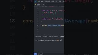 Write a function that finds the average of an array of numbers | JS Exercise 3