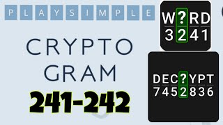PlaySimple CRYPTOGRAM level 241 242