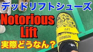 【最近話題】人気のデッドリフトシューズNotoriousLiftは本当に良いのか検証してみた