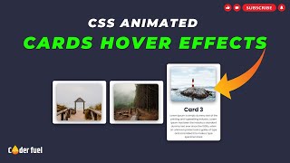 CSS Animated Responsive Cards Hover Effects | Html & CSS Only