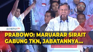 Prabowo Beberkan Tugas Maruarar Sirait di TKN: Wakil Ketua Bidang...