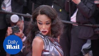 Winnie Harlow blows Cannes crowd away in stunning futuristic gown - Daily Mail