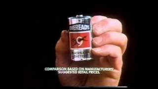 Eveready 9-Lives Flashlight Batteries Commercial (1980)