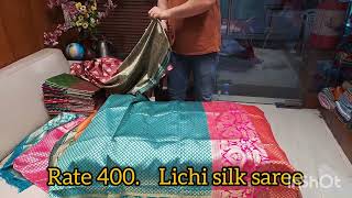 Lichi silk saree WhatsApp 91 9327507276