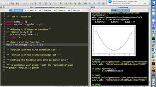 PHY667 - Basic PYTHON - Task 06 - 1D Function