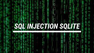 SQL INJECTION SQLITE (E-ticaret)