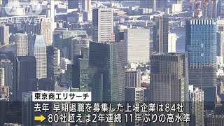 早期退職募る上場企業が84社　新型コロナの影響で11年ぶり高水準(2022年1月20日)