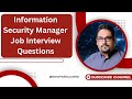 Information Security Office and Information Security Manager Job Interview Questions