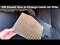 2012 - 2022 Volkswagen Passat How to change cabin air filter