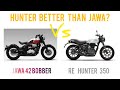 Jawa 42 Bobber Vs RE Hunter 350 | Which bike is best? | 2023 BS6 #bike #royalenfield #jawa42