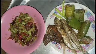 ตำถั่ว.กินกับปลี้งปลา.หอ่ส้มปลาตองกินเข้าแลง.《》ກິນເຂົ້າແລງນຳກັນເດີພີ່ນ້ອງ