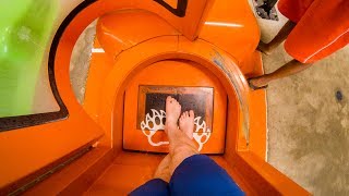 Kalahari Resort Wisconsin Dells - Orange Sahara Sidewinder | SuperLOOP Trapdoor Slide