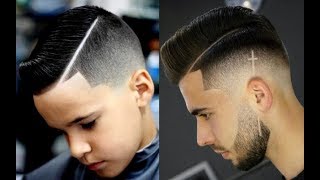 corte de cabelo masculino infantil com risco