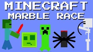 24 + 1 Marble race special : Minecraft Race (10K Subs Special)