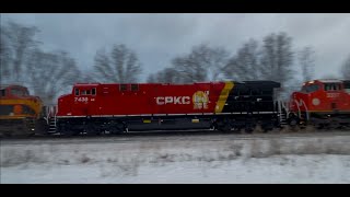 My First CPKC Locomotive! CPKC 7430 In Hudson, Ohio on NS 11Q. 1/10/25