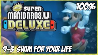 New Super Mario Bros. U Deluxe: 9-3 Swim for Your Life - 100% Walkthrough