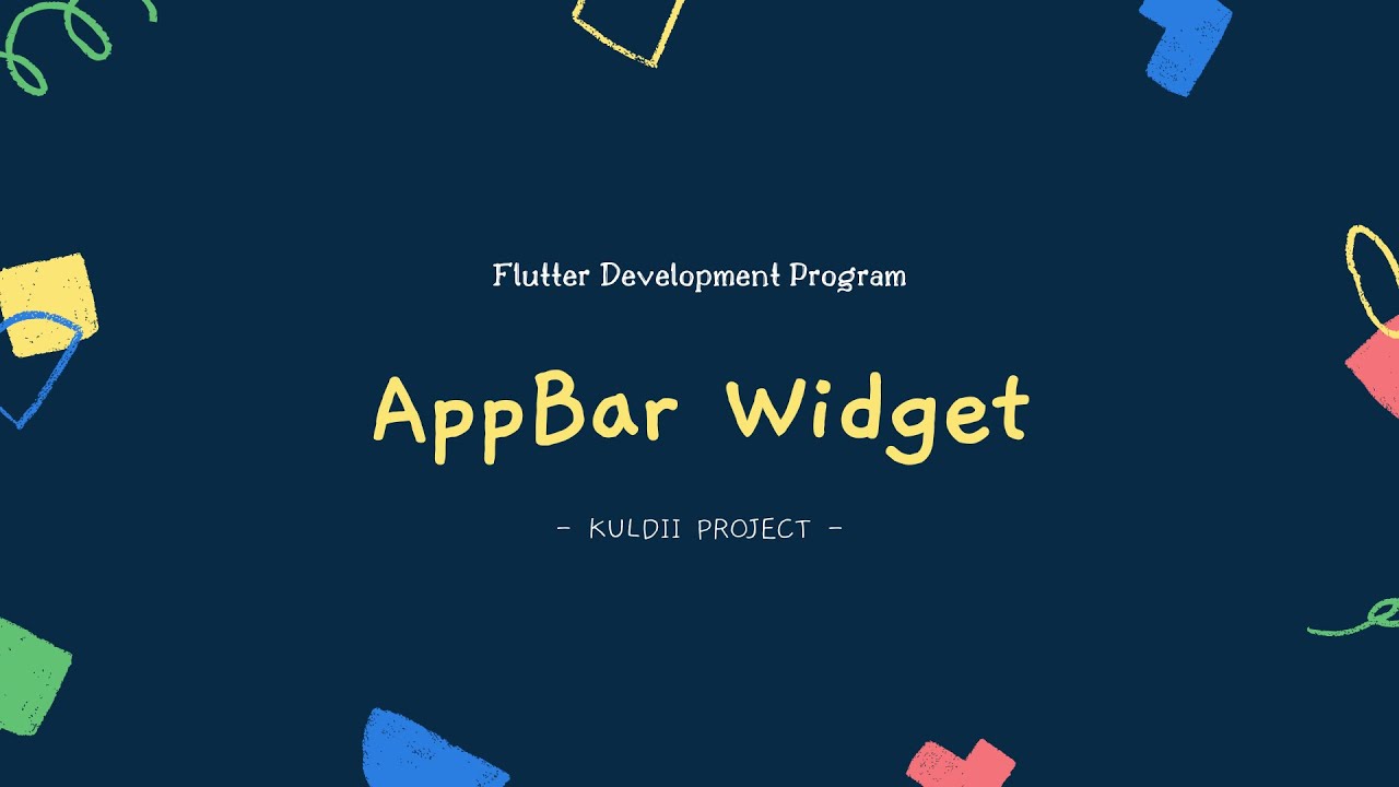 FLUTTER 14 AppBar Widget (Tutorial Flutter Bahasa Indonesia) - YouTube