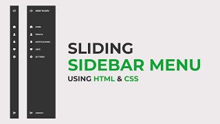 How To Make Sliding Sidebar Menu Using HTML & CSS