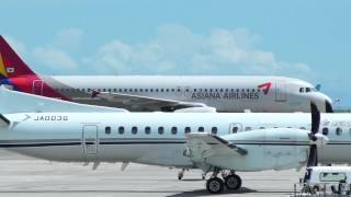 2012/08/16 アシアナ航空到着便・大韓航空出発便　富士山静岡空港