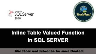 83- Inline Table Valued Function in SQL Server (Hindi/Urdu)