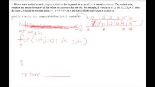 Java Writing Arrays Worksheet 1