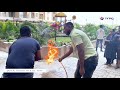 demonstration of fire protection system at agarwal exotica