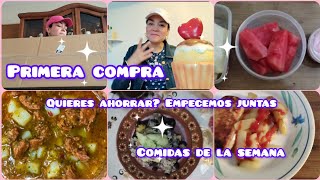 Así ahorro siendo Ama de casa | Mis primera compras 😃💸 | Comidas de la semana 👌