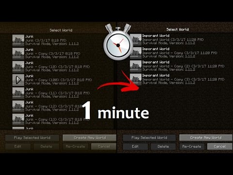 How to DELETE lots of Minecraft worlds FAST! (NO DOWNLOAD) How to DELETE lots of Minecraft worlds FAST! (NO DOWNLOAD)