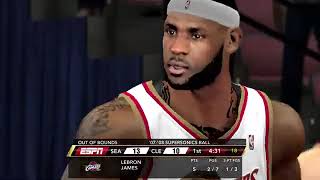 NBA 2K14 PC UBR - 07-08 Sonics vs  08-09 Cavaliers | Rookie Kevin Durant vs Lebron