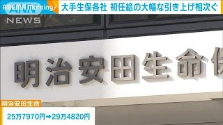 大手生保各社で初任給の大幅な引き上げ相次ぐ(2024年1月18日)