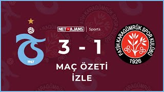 Trabzonspor - Fatih Karagümrük Ziraat Türkiye Kupası Yarı Final Maç Özeti