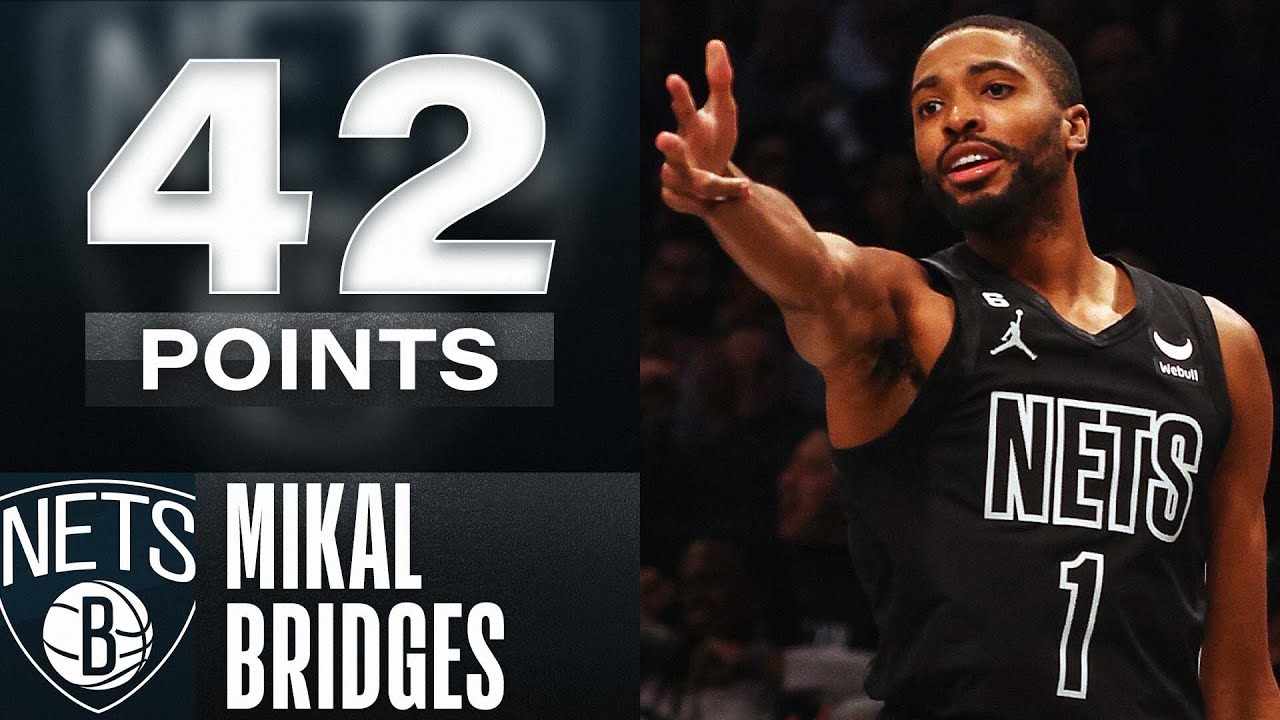 Mikal Bridges Drops HUGE 42 POINTS In Nets W! | March 31, 2023 - YouTube