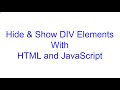 Show and Hide HTML DIV Elements with JavaScript | JavaScript Bits | Kovolff