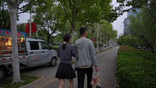 [4K UHD] Street view of Hefei, Anhui, China Walking along Qianshan Road to wanxiangcheng