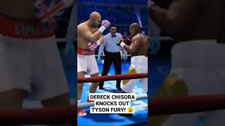 Dereck Chisora Knocks Out Tyson Fury! 😮 #Shorts | Fight Night Champion Simulation