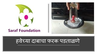 मेणबत्ती आणि ग्लासचा वापर करून हवेतील दाबाचा फरक पडताळणे I Verify difference in air pressure