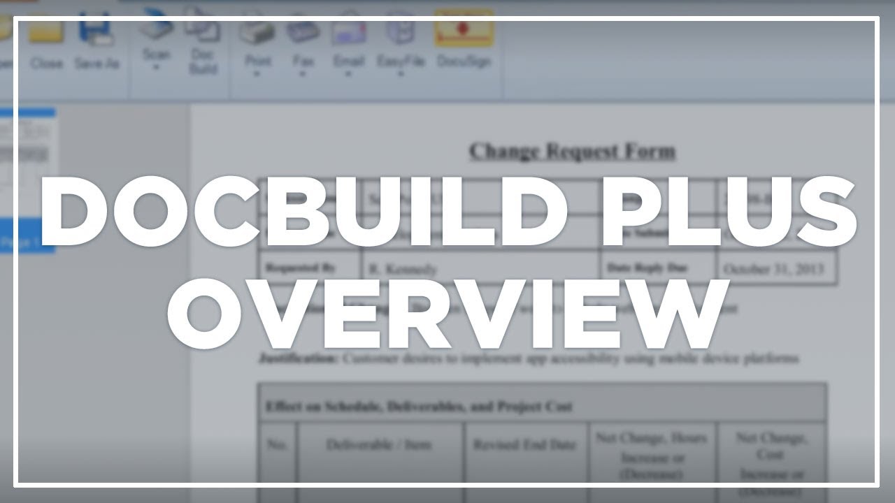 Docbuild Plus Overview Youtube