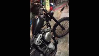 Black Harleydavidson Motorcycle Review,Custom,Sound Exhaust,Acceleration,Sportster,Iron,Roadster