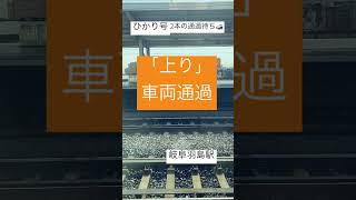 【新幹線通過】ひかり号　岐阜羽島駅に停車中　2本の新幹線通過  #kt新幹線