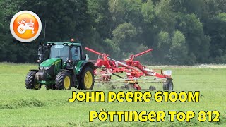 Silage 2023 | John Deere 6100M \u0026 Pöttinger TOP 812 rake