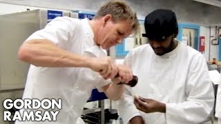 Gordon Ramsay Gives A Prisoner His First Quail Egg  | Gordon Behind Bars