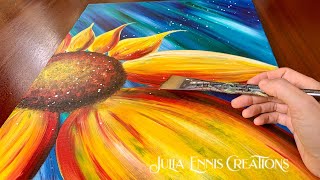HOW TO PAINT SUNFLOWER/Absolute Beginners/Real-Time Painting Tutorial