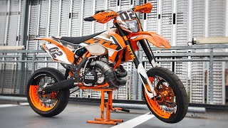 JE TRANSFORME MA MOTO EN SUPERMOTARD ! 500 2T KTM