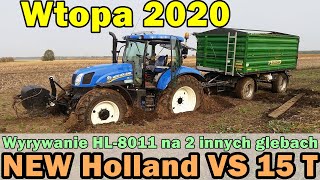 Wtopa 2020 | Wyrywanie przyczepy z dołów | New Holland T6.175 vs 15 ton | Wykopki 2020 | Hl-8011