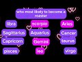 who most likely to // zodiac signs