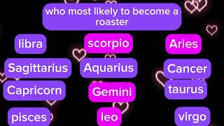 who most likely to // zodiac signs