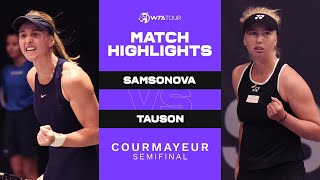 Liudmila Samsonova vs. Clara Tauson | 2021 Courmayeur Semifinal | WTA Match Highlights