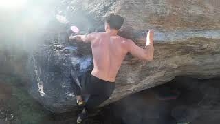 Just Go Climb V9/10 - The Boulderfields, Okanagan Bouldering